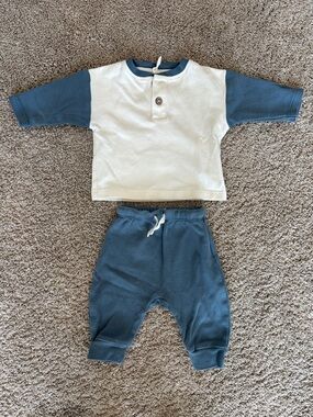 Quincy Mae Boys Long Sleeve & Pant Set 0-3 months
